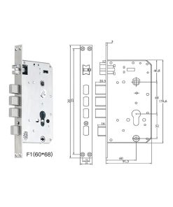 củ chìa Lõi cho khóa vân tay 6080 (240x105x170mm)