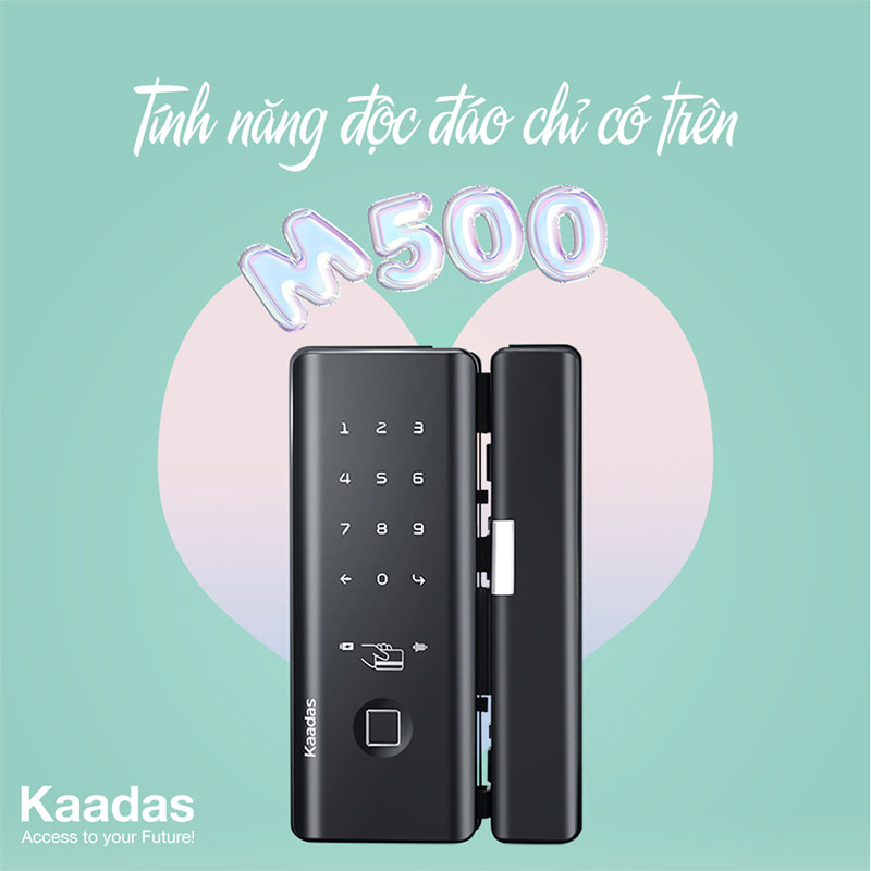 kaadas-m500-cua-kinh khóa cửa Khóa vân tay cửa kính Kaadas M500