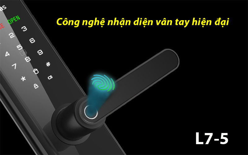 nhan-dien-van-tay-l7-5 Khóa cửa gỗ vân tay Kaadas L7-5