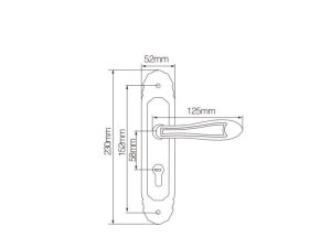 Khóa cửa thông phòng 58 6255 RG khóa Khóa cửa thông phòng 58 6255 RG