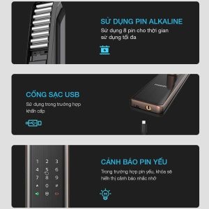 Khóa cửa thông minh Philips 7300 Khóa cửa thông minh Philips 7300