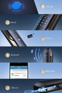 Khóa cửa thông minh Philips 7300 Khóa cửa vân tay cao cấp Philips 9200