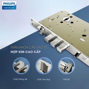 Khóa cửa vân tay cao cấp Alpha Philips - Alpha 5 Khóa cửa thông minh Philips 7300 Khóa cửa vân tay cao cấp Alpha Philips - Alpha 5