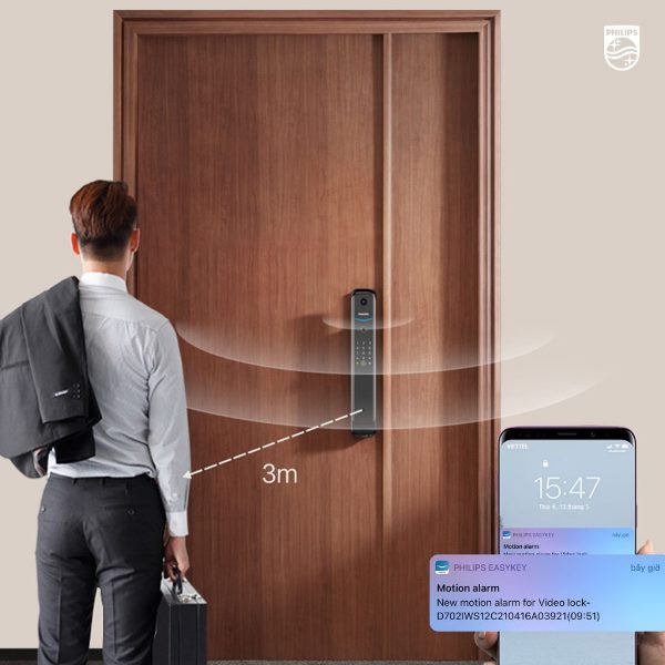 Khóa cửa vân tay có camera Philips DDL702-1HWS Khóa cửa vân tay có camera Philips DDL702-1HWS Khóa cửa vân tay có camera Philips DDL702-1HWS