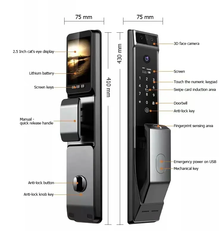 a7pro7 Khoá thông minh cao cấp MOZLEX MA8 PRO Khoá cửa vân tay cao cấp MOZLEX A7PRO